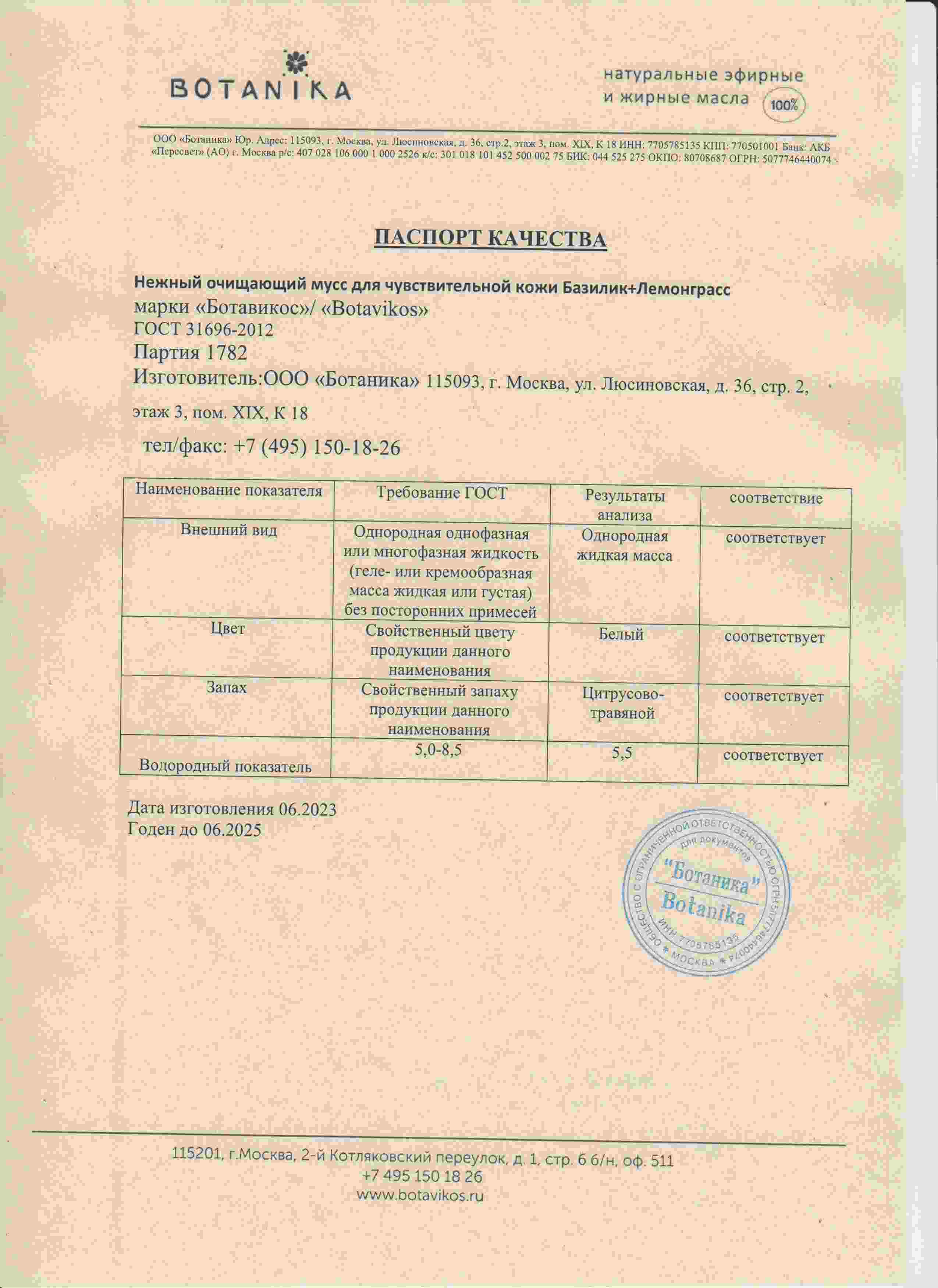 Паспорт №062023